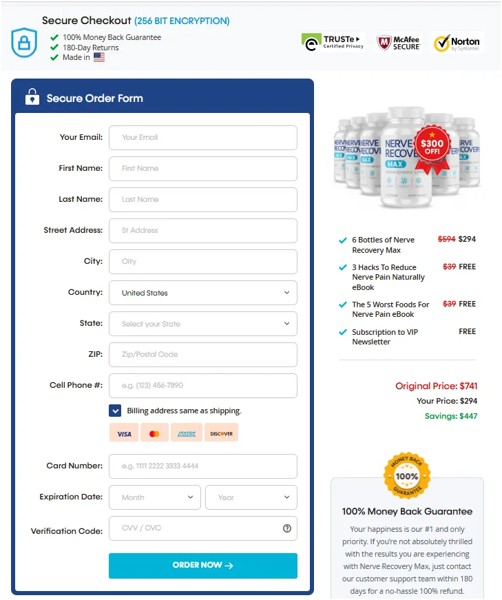 Nerve Recovery Max - order - page - image